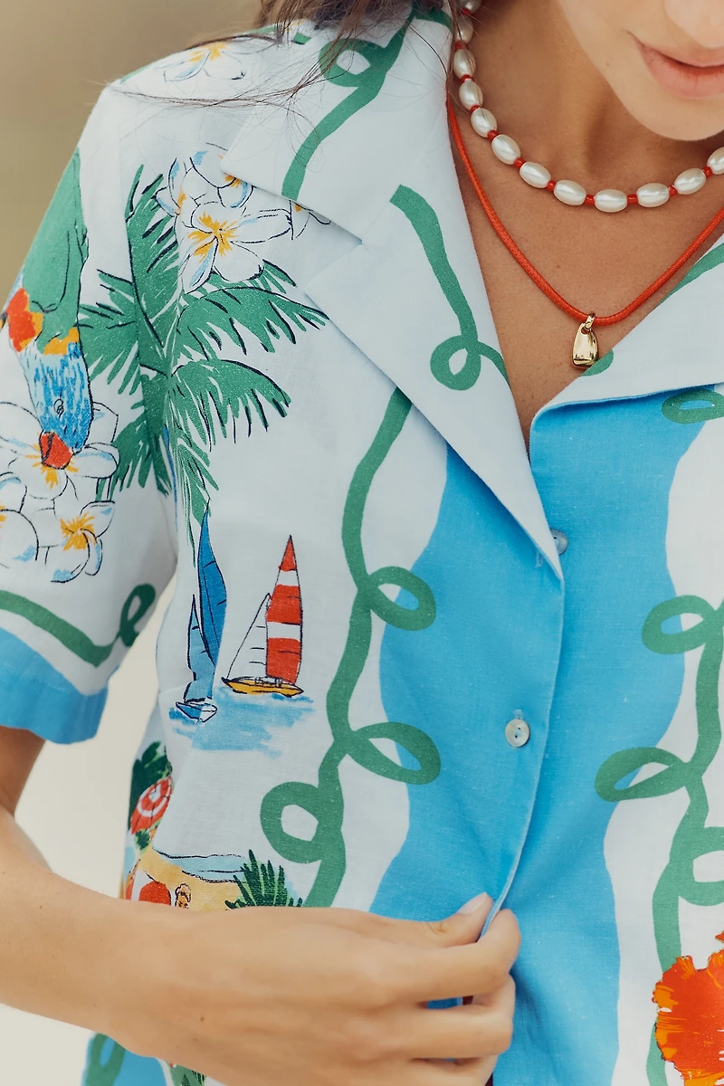 Seafolly Viva Vacation Buttondown Shirt