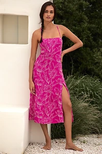 Maaji Remi Linen Blend Sleeveless Midi Dress