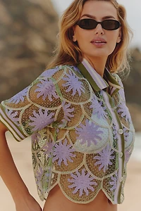 Maaji Golden Sun Solene Sheer Lace Shirt