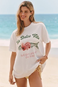 Malai La Dolce Vita Oversized Graphic Tee