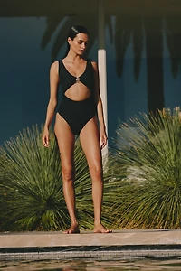 Malai Textured Wave Conch One-Piece Swimsuit