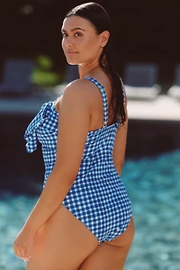 Hutch Dita Bow Gingham One-Piece Swimsuit
