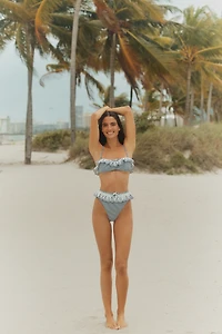 For Love & Lemons Ruffle Hem Bikini Bottoms