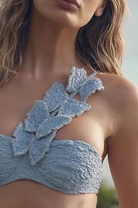PatBO Papillion One-Shoulder Bikini Top