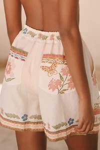 Agua Bendita Watts Linen Blend Shorts