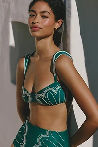 Agua Bendita x Anthropologie Malory Embroidered Bikini Top