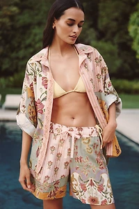 Agua Bendita Renata Linen Blend Shorts