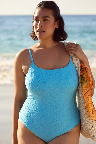 Andie Swim Plus The Jetties Terry One-Piece Swimsuit