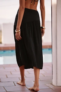 Sanctuary Asymmetric Drop-Waist Midi Skirt
