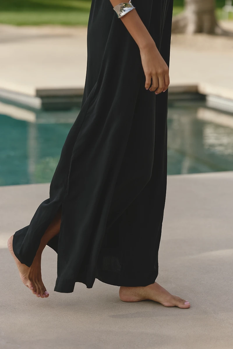 Sanctuary Pleated Wide-Leg Beach Jumpsuit
