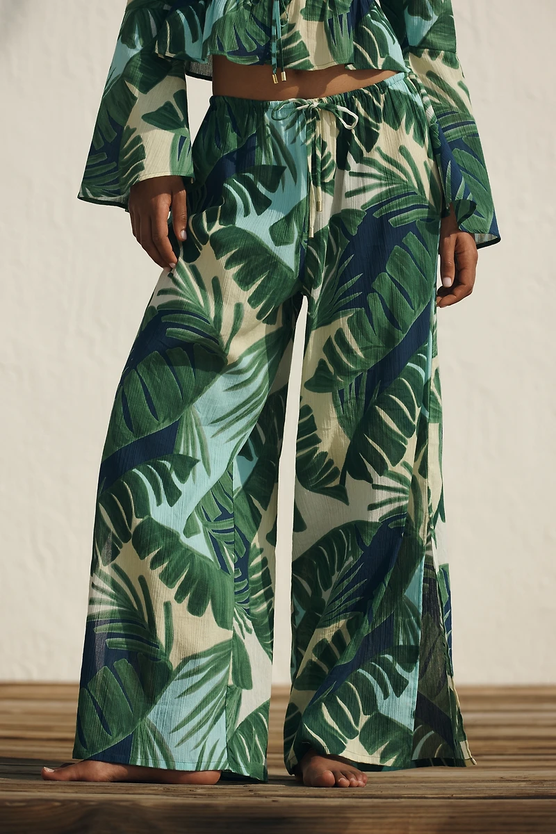 Sanctuary Side Slit Wide-Leg Pants