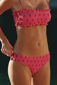 Damson Madder Shirred Bow Bikini Bottoms