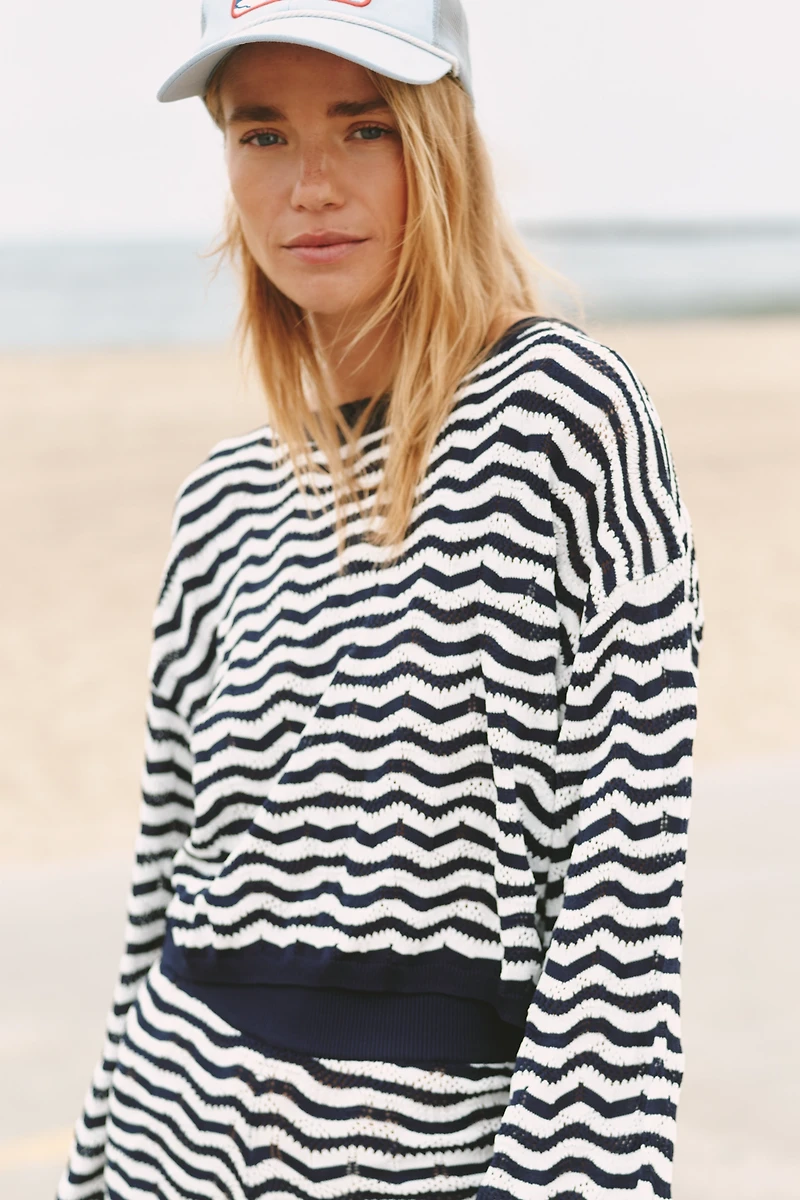 PQ Swim Pisces Palmer Crop Sweater Top