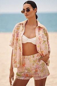 PQ Swim Blake Short-Sleeve Buttondown Top