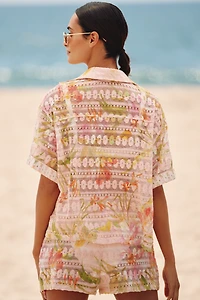PQ Swim Blake Short-Sleeve Buttondown Top