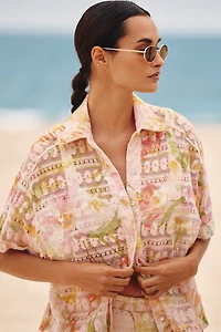 PQ Swim Blake Short-Sleeve Buttondown Top