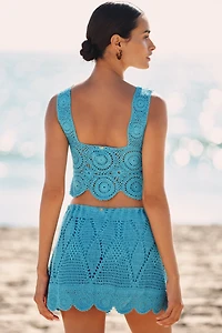 PQ Swim Aria Crochet Crop Tank Top