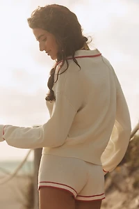 PQ Swim Margaret Collared V-Neck Sweater