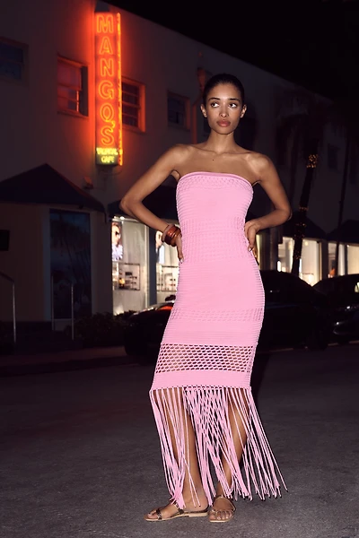 PQ Swim Melissa Fringe Maxi Dress