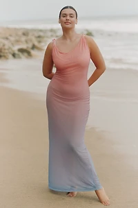 Good American Mesh Twist Maxi Dress