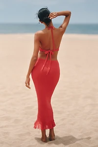 Capittana Starla Magenta Cutout Midi Dress