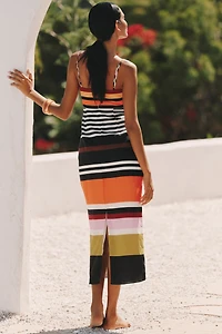 Cala de la Cruz Paloma Linen Sleeveless Midi Dress