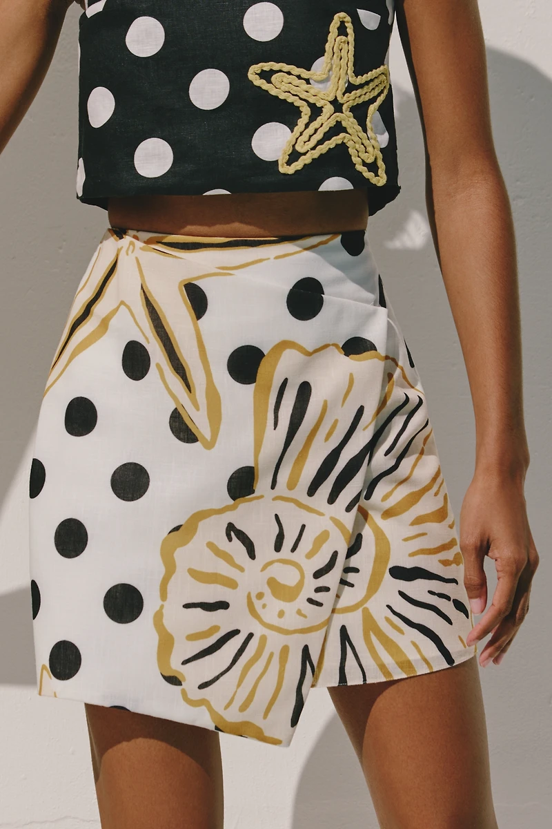 Cala de la Cruz Chemena Linen Skirt