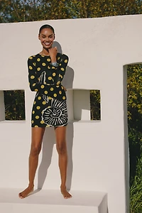 Cala de la Cruz Maisha Long-Sleeve Mini Dress