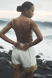 Bahia Maria x Anthropologie Martina Linen-Blend Shorts