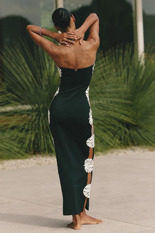 Delfi Collective Cristi Strapless Lace Cutout Maxi Dress | Hawthorn Mall Delfi Collective Cristi Strapless Lace Cutout Maxi Dress | Hawthorn Mall