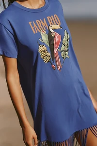 Farm Rio x Anthropologie Fringe T-Shirt Maxi Dress