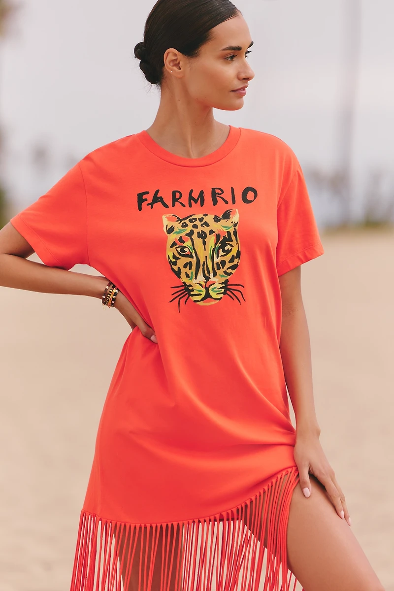 Farm Rio x Anthropologie Fringe T-Shirt Maxi Dress