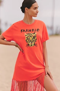 Farm Rio x Anthropologie Fringe T-Shirt Maxi Dress