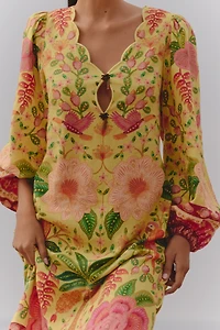 Farm Rio x Anthropologie Long-Sleeve Midi Dress