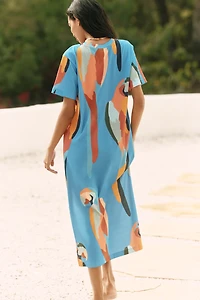 Farm Rio x Anthropologie Printed T-Shirt Maxi Dress