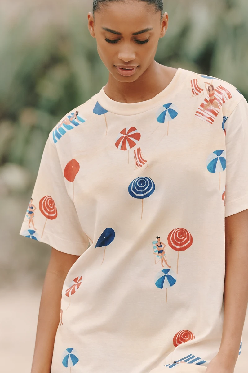 Farm Rio x Anthropologie Destination T-Shirt Dress