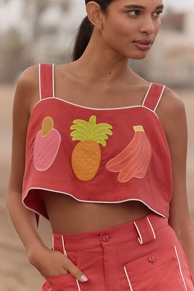 Farm Rio x Anthropologie Embroidered Tank Top