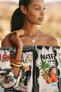 Farm Rio x Anthropologie Off-Shoulder Mini Dress