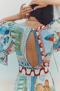 Farm Rio x Anthropologie Wide-Sleeve Midi Dress