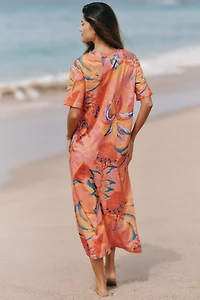 Farm Rio x Anthropologie Cotton Midi T-Shirt Dress