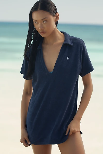 Polo Ralph Lauren Collared Terry Mini Dress