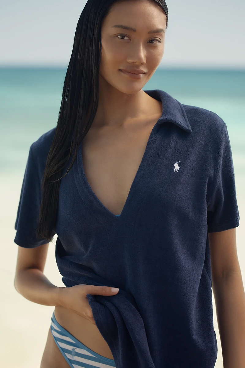 Polo Ralph Lauren Collared Terry Mini Dress