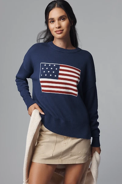 Beach Riot x Anthropologie Callie Americana Sweater