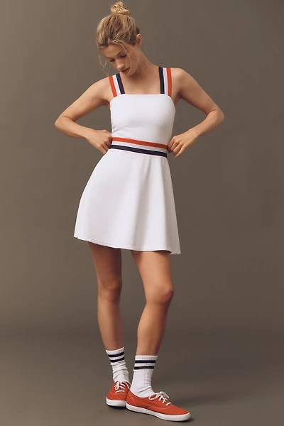 Beach Riot x Anthropologie USA Pleated Mini Dress