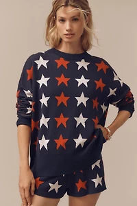 Beach Riot Callie Star Oversized Crew-Neck Sweater