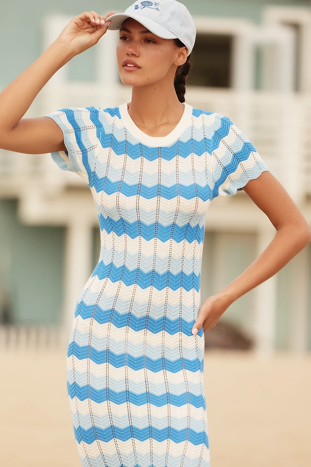 beach riot emory dress Short-Sleeve Knit Maxi at MarketFair Shoppes in Princeton, NJ Size:XLarge
