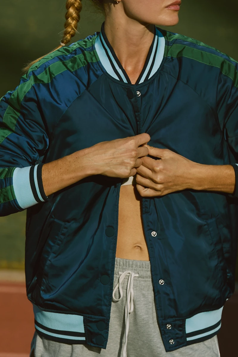 Beach Riot Colorblock Flight Jacket