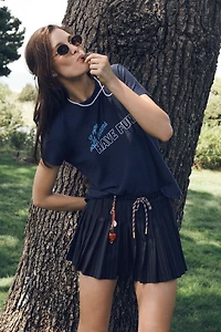 The Upside Wool Cadiz Pleated Mini Skirt