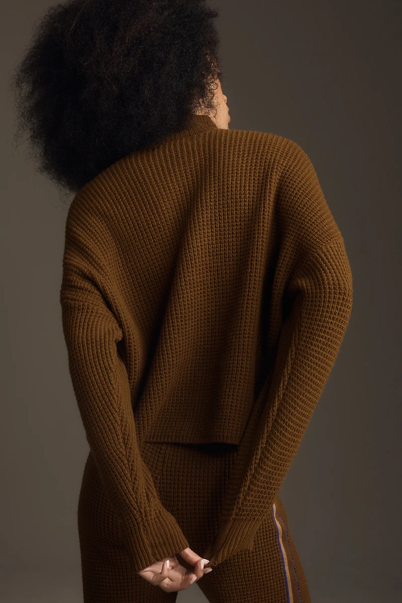Spiritual Gangster Waffle-Knit Pullover Sweater