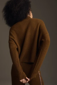 Spiritual Gangster Waffle-Knit Pullover Sweater